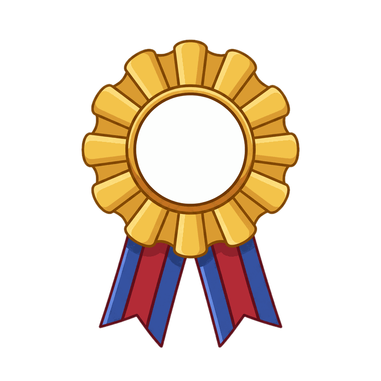 a gold award rosette